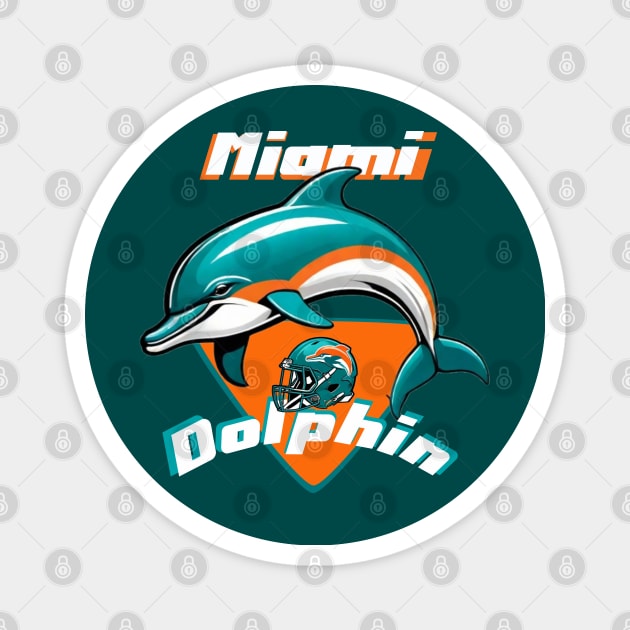 miami dolphins Magnet by AOAOCreation